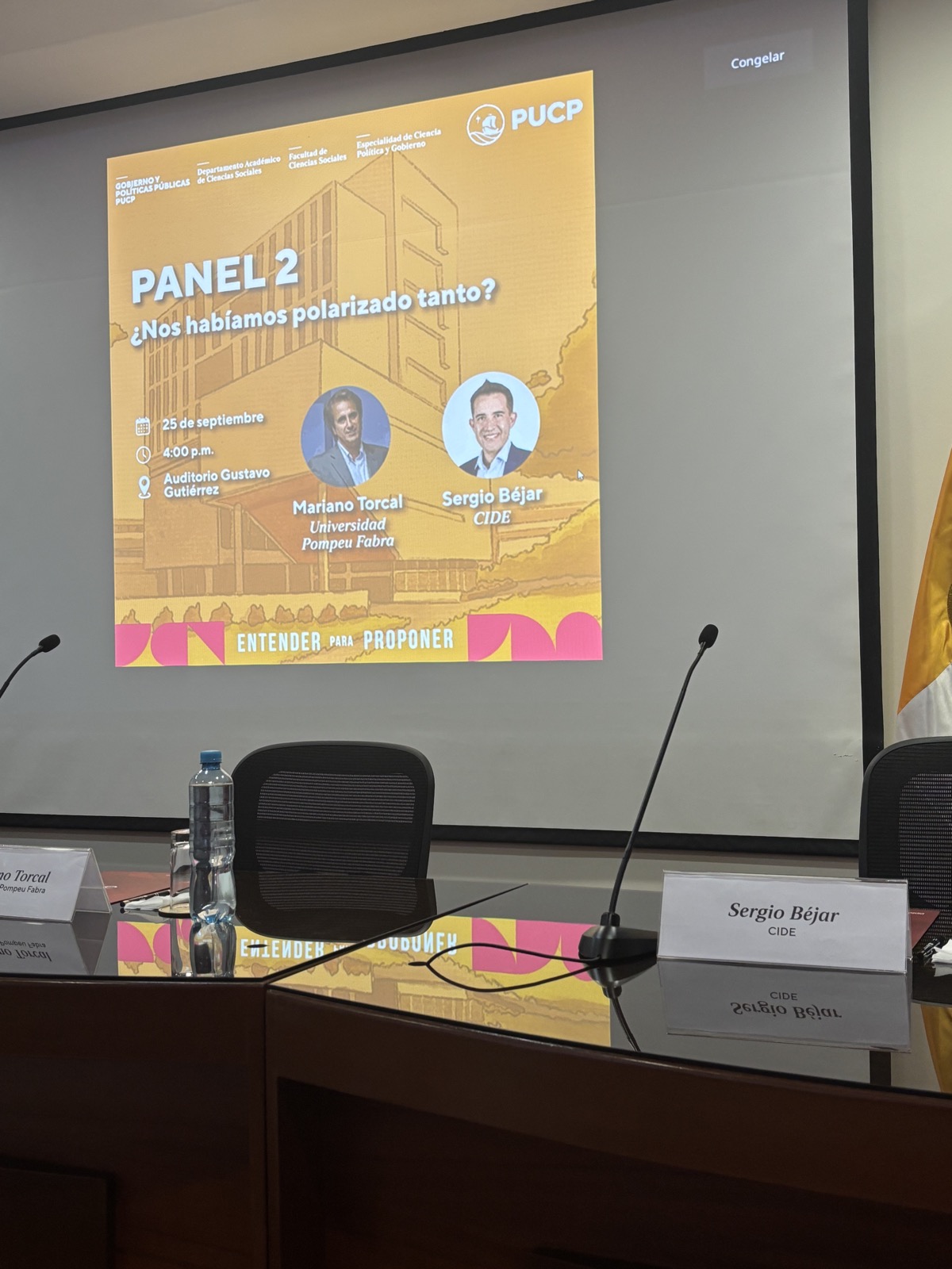 Presentation at the Pontificia Universidad Católica del Perú